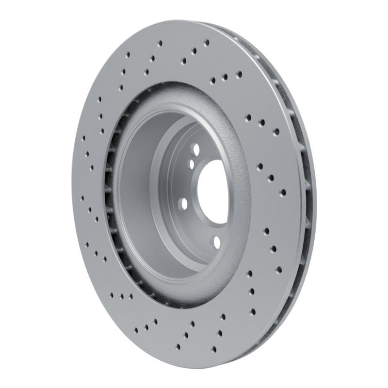 BMW X5 Brake Rotor (1) - Right Rear - R1 Concepts - Drilled Carbon Alloy GeoMET - `15-`19